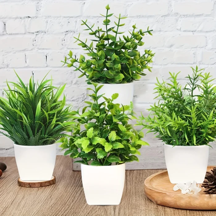 1PCS Artificial Potted Plant Scene Desktop Home Office Shelf Decor Tabletop Landscape Bonsai Wedding Room Party Accessories Vine - Image 1