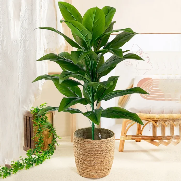 85cm 30 Leaves Tropical Artifici Plant Large Fake Palm Tree Artificial Plants Leaves Plastic Foliage for Home Garden Decoration - Image 1
