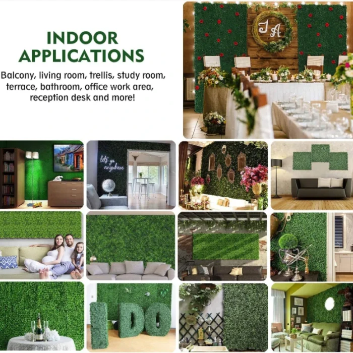 Artificial Plants Grass Wall Backdrop Decoration Boxwood Hedge Panels for Indoor Outdoor Home Garden Balcony Decor Wedding Party - Image 3
