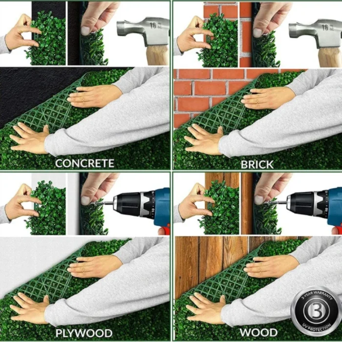 Artificial Plants Grass Wall Backdrop Decoration Boxwood Hedge Panels for Indoor Outdoor Home Garden Balcony Decor Wedding Party - Image 5