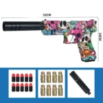 Glock Toy Pistol Soft Bullet Toy Guns M1911 Shell Ejected Foam Darts Blaster Manual Airsoft Weapon with Silencer For Kids Adults - Image 2