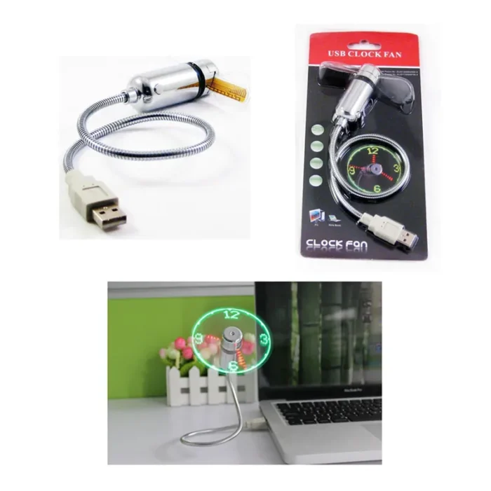 Hand Mini USB Fan Portable Gadgets Flexible Gooseneck LED Clock Cool For Laptop PC Notebook Real Time Display Durable Adjustable - Image 6