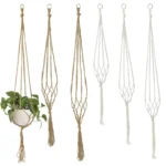 Handmade Flower Hanging Pot Rope Net Macrame Plant Hanger Flower Pot for Home Wall Decoration Courtyard Garden Planter Basket - Image 2