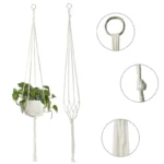 Handmade Flower Hanging Pot Rope Net Macrame Plant Hanger Flower Pot for Home Wall Decoration Courtyard Garden Planter Basket - Image 6