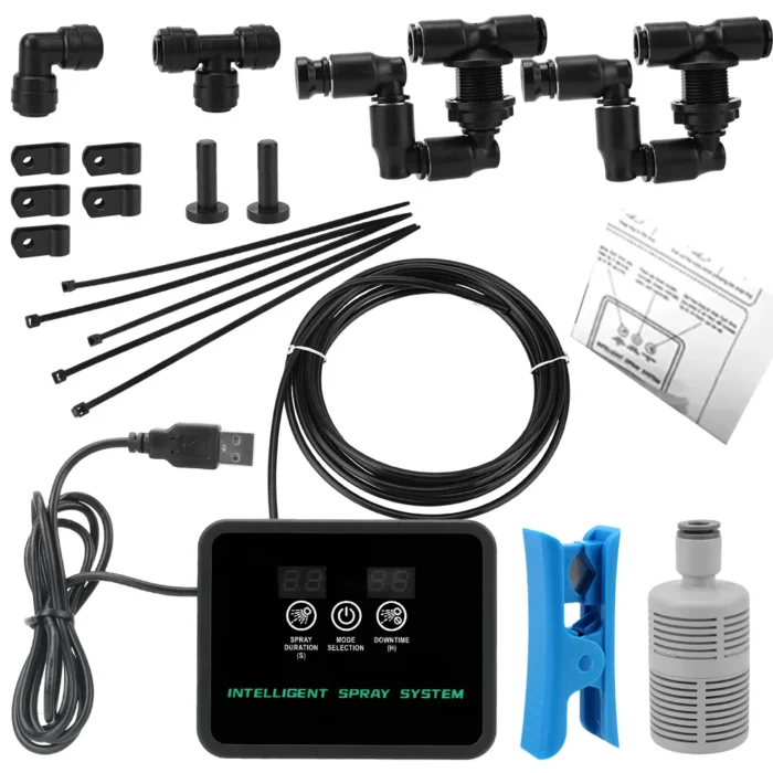 Intelligent Automatic Reptile Fogger Touch Screen Sprinkler Control Electronic Humidifier Timer Mist Rainforest Spray System Set - Image 5