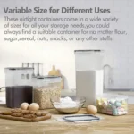 Kitchen Food Storage Containers Set, Pantry Organization and with Easy Lock Lids, 8 Pieces &Organ - Image 5