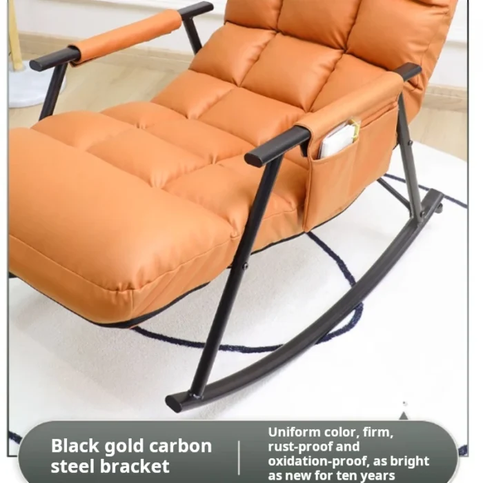 Nordic adult rocking chair living room Relaxing lounge Armchair bed Balcony sun recliner ergonomic deckchair lazy sofa Furniture - Image 6