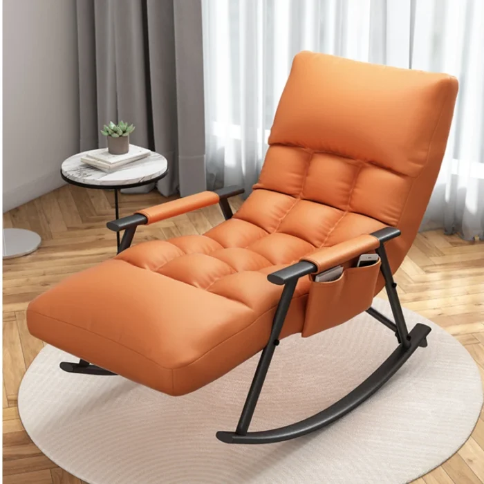 Nordic adult rocking chair living room Relaxing lounge Armchair bed Balcony sun recliner ergonomic deckchair lazy sofa Furniture - Image 1