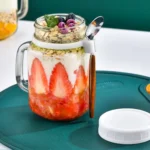Overnight Oats Jars Milk Fruit Salad Food Storage Container Glass Breakfast Cup With Spoon Coffee Tea Can Kitchen Item - Image 2