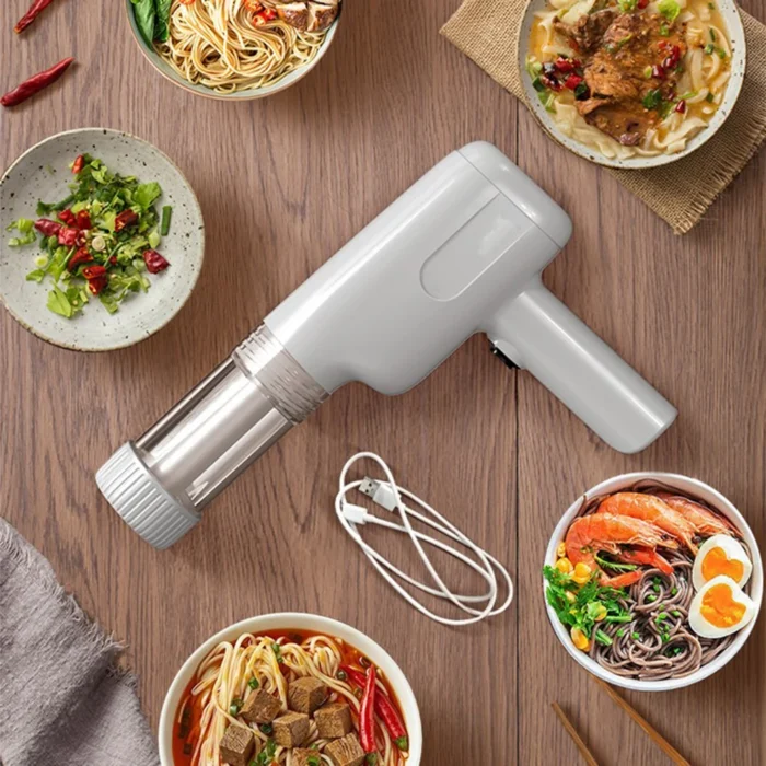 Portable Electric Pasta Noodle Maker Wireless 6 Molds Pasta Machine USB Rechargeable 1800mAh Utility Kitchen Gadgets 제면기 국수기계 - Image 1