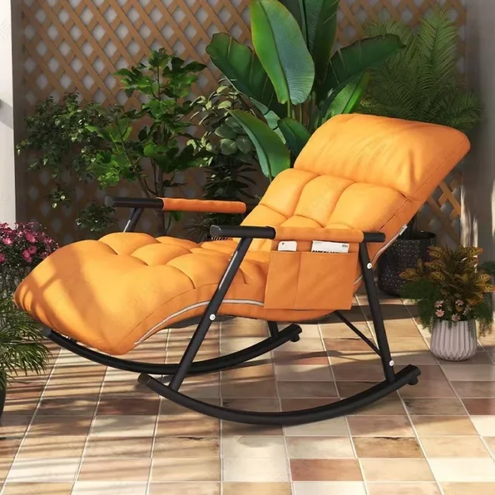 Recliner Nordic Lazy Sofas Rocking Chairs Living Room Furniture Foldable Sofa Bed Modern Balcony Bedroom Relaxing Lounge Chairs - Image 2