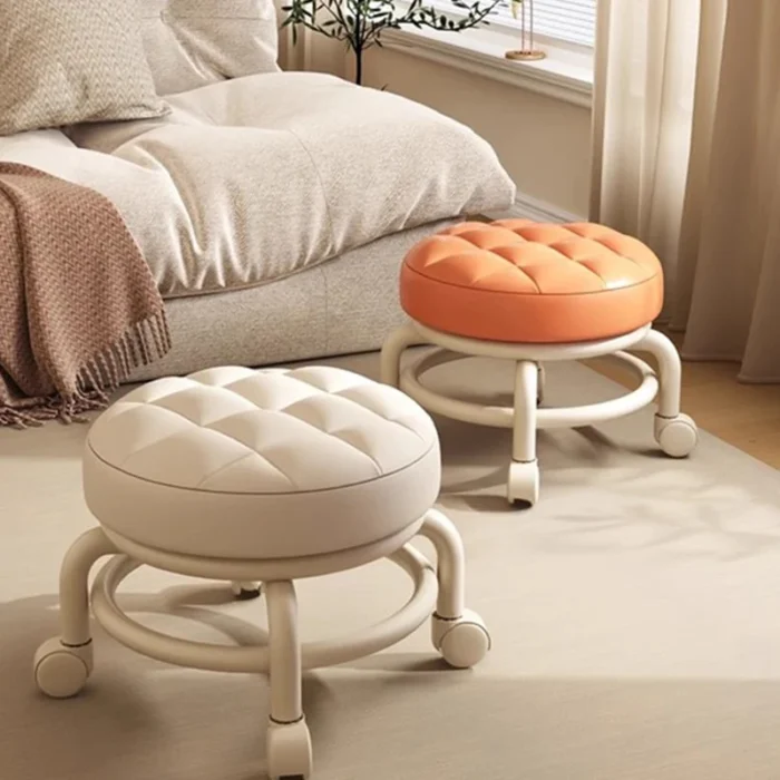 Relaxing Swivel Dining Chairs Mobile Portable Camping Nordic Living Room Chairs Low Desk Silla Plegable Home Furniture LJ50DC - Image 1