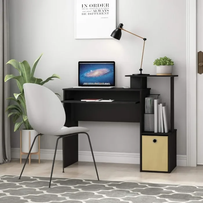 Room Desk to Study Black/Brown Econ Multipurpose Home Office Computer Writing Desk Furniture Table Pliante Desks Reading Gaming - Image 1
