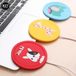 USB Power Suply Tea Coffee Cup Mug Warmer Heating Cup Mat Pad Coasters for Office Gadget Cartoon Original Wood Grain Mug Pad - Image 4