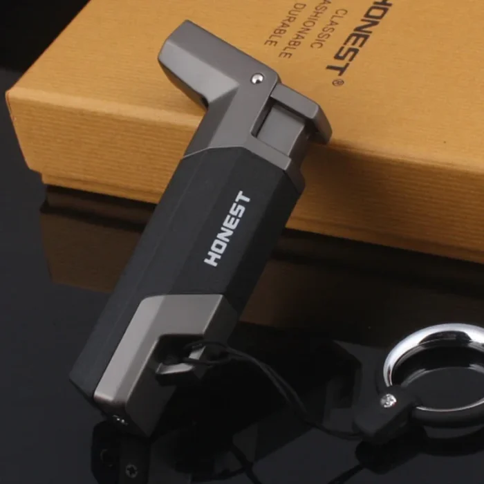 Windproof Portable Turbine Spray Gun Butane Lighter , Key Ring, Cigar Cigarette Accessories, Outdoor Gadgets, Men's Gift - Image 1